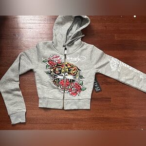 Gray Retro Tiger Ed Hardy Set
